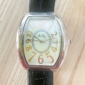 Ann King embrace ladies Curvex Sterling silver dress watch NEW BATTERY